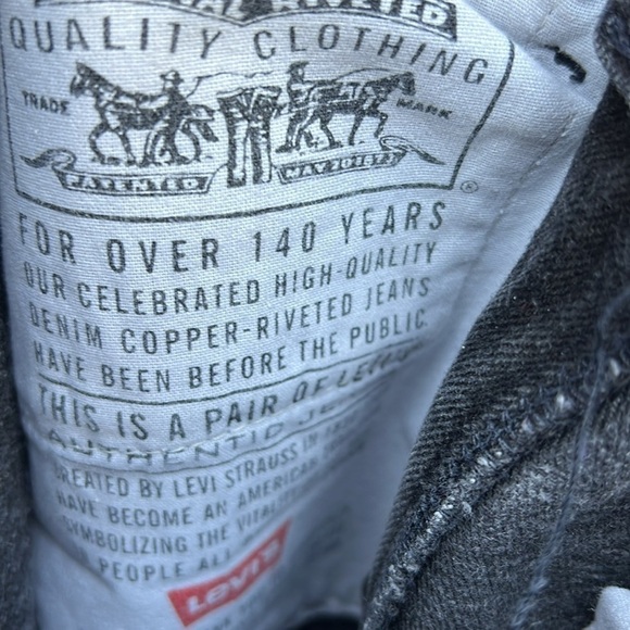 Vintage Levi's 512 Slim Fit Tapered Leg Black Cotton High Waist Mom Jeans H16 - Picture 12 of 12